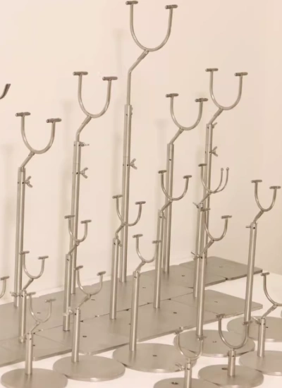 即納 ドール用スタンド ウォールナット材製 丸型ベース YOSDサイズ用 伸び縮み範囲9.5cm～16.5cm 球体関節人形 BJDDOLL