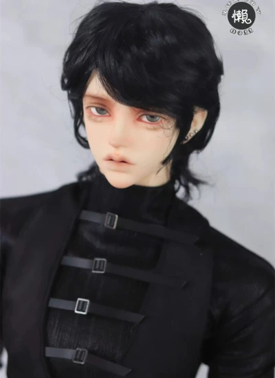 ドール用ウィッグ  真似モヘア ブラック ホワイト MSD/小顔SD/SDサイズ人形用