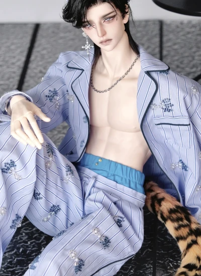 ドール用服 パジャマ ブルー 女/男の子用 70/73/75/77サイズ人形用 BJD用【眠花三鏡】