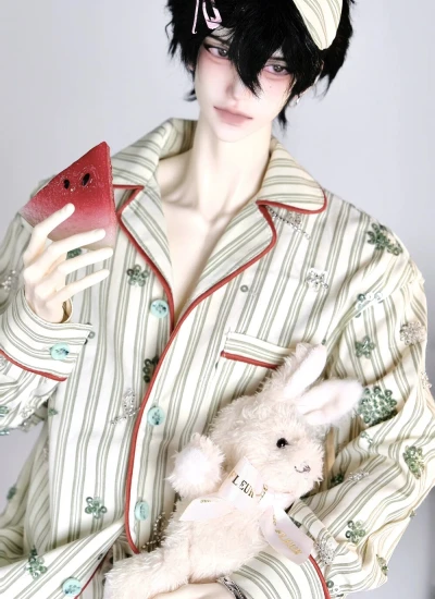 ドール用服 パジャマ グリーン 女/男の子用 70/73/75/77サイズ人形用 BJD用【眠花三鏡】