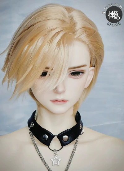 ドール用ウィッグ 前髪  高温糸 ライトゴールド リネンブラウン MSD/小顔SDサイズ人形用