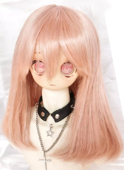 ドール用ウィッグ 前髪 高温糸 オレンジ ストレート MSD/小顔SD/SDサイズ人形用