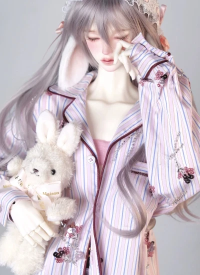 ドール用服 パジャマ ピンク 女/男の子用 70/73/75/77サイズ人形用 BJD用【眠花三鏡】