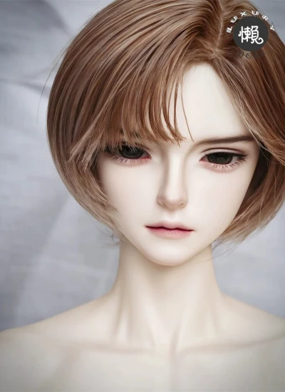 ドール用ウィッグ  高温糸 ブラック リネンブラウン MSD/小顔SDサイズ人形用