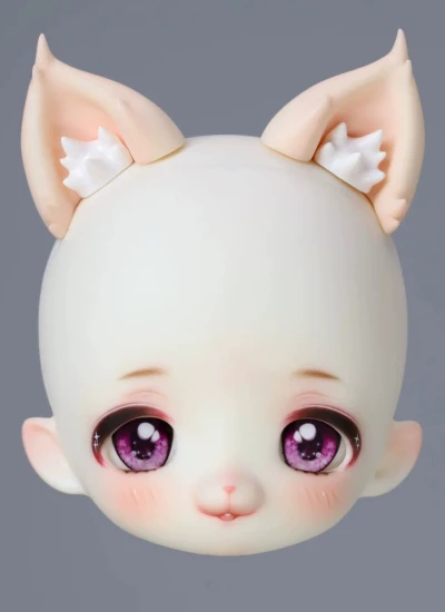期間限定 ドール用ヘッド【 豹豹猫猫 】開け目/半眠り目 1/6サイズボディ用 三插六 球体関節人形 BJD【MILO DOLL x ZMOEDOLLコラボレーション】