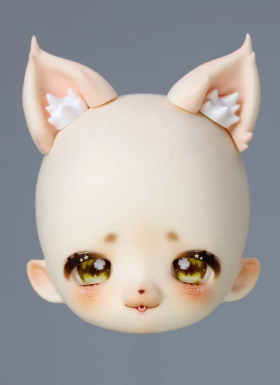 MILO DOLL x ZMD BJD Head (with face-up) 1/3 Leopard Cat Half Sleeping Eyes Head for 1/6 Body Ball-jointed doll