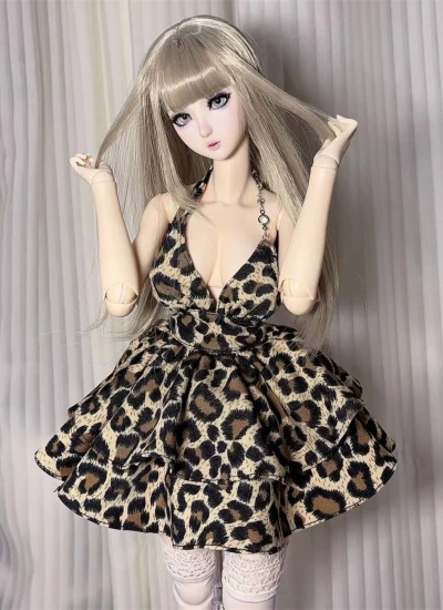 ドール用服 ヒョウ柄ワンピース AP-G/AP-C3人形用 球体関節人形用 BJD用