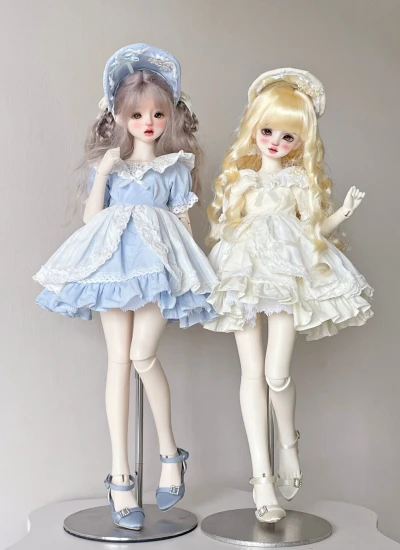 ドール用服 ワンピース ブルー イェロー ピンク 女の子用 MSD人形用 球体関節人形用 BJD用
