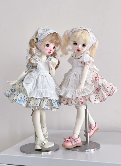 ドール用服 ワンピース ブルー ピンク 女の子用 YOSD人形用 球体関節人形用 BJD用