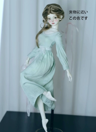 ドール用服 ワンピース グリーン 女の子用 MSD人形用 球体関節人形用 BJD用