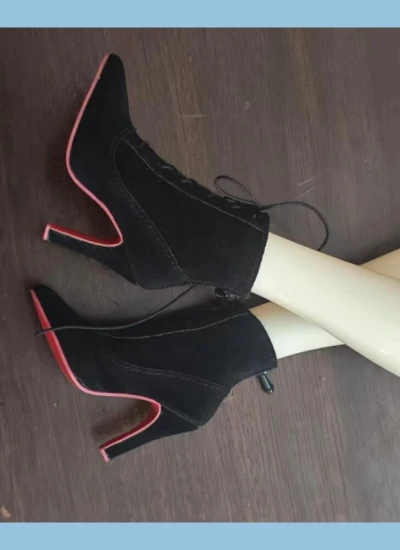 ドール用お靴 ハイヒール  スエードブラック MSDサイズ人形用 BJD