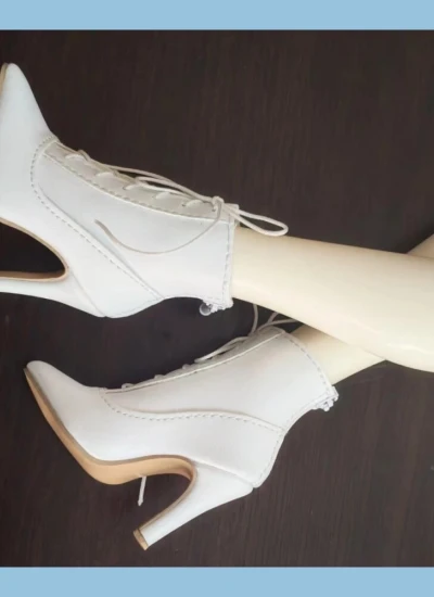 ドール用お靴 ハイヒール  ホワイト MSDサイズ人形用 BJD