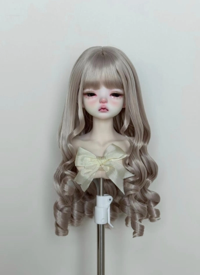 ドール用ウィッグ 高温絲  ゴールド  ホワイト ブルー ブラウン  グレー MSD/SDサイズ用 BJD用 034