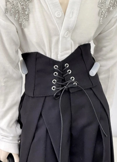 ドール用腰巻 ブラック ホワイト  MSD/73/75/77サイズ用 男の子用 球体関節人形用 bjd用