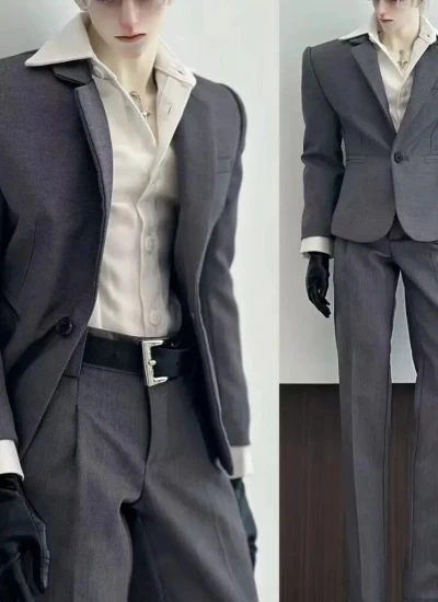 ドール用スーツセット ブラック グレー ブラウン  73/75/77サイズ用 男の子用 球体関節人形用 bjd用