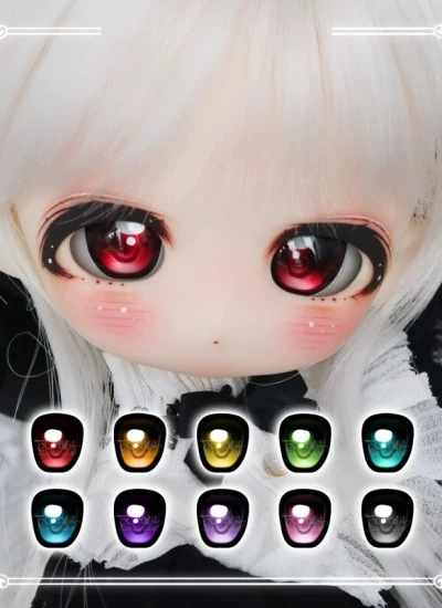 ドール用アイ レジンアイ グラスアイ レッド イェロー グリーン ブルー パープル ピンク『闪灵』14mm/16mm/18mm/20mm/22mm/24mm BJD用