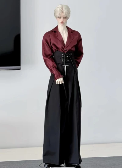 ドール用衣装セット パープル ブラック レッド ブルー ベージュ MSD/73/75/77サイズ用 男の子用 球体関節人形用 bjd用