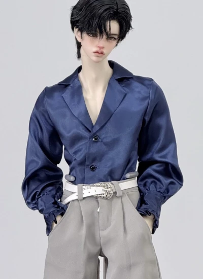 ドール用シャツ ブラック ブルー パープル レッド ベージュ  MSD/73/75/77サイズ用 男の子用 球体関節人形用 bjd用