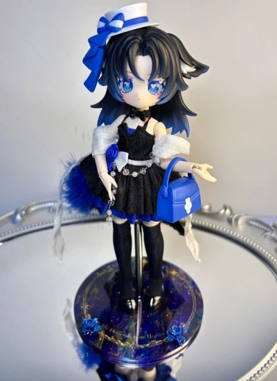 ドール用スタンド ブルー 1/6 1/8 1/12 ob11 阿巳ボディサイズ人形用 BJD