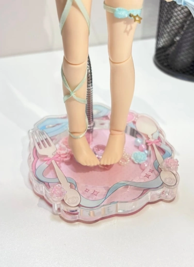 ドール用スタンド 股支え 腰挟み ピンク 1/6 1/8 1/12 ob11 阿巳ボディサイズ人形用 BJD