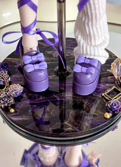 ドール用スタンド パープル MSD 1/6 1/8 1/12 ob11 阿巳ボディサイズ人形用 BJD