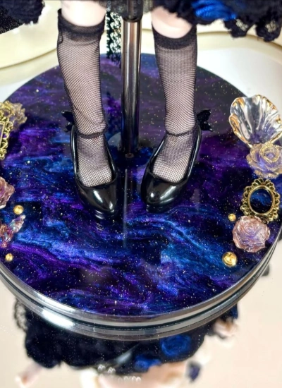 ドール用スタンド ブルー MSD 1/6 1/8 1/12 ob11 阿巳ボディサイズ人形用 BJD