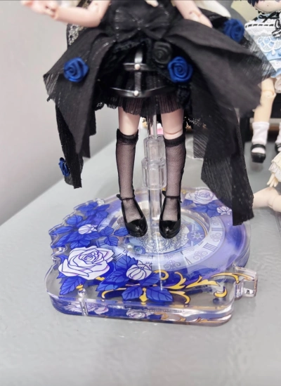 ドール用スタンド 股支え パープル 1/6 1/8 1/12 ob11 阿巳ボディサイズ人形用 BJD