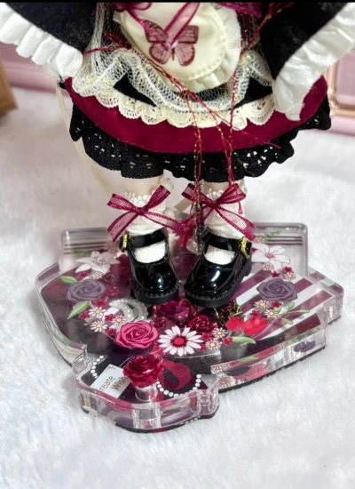 ドール用スタンド 股支え 腰挟み レッド MSD 1/6 1/8 1/12 ob11 阿巳ボディサイズ人形用 BJD