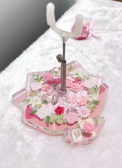 ドール用スタンド 股支え 腰挟み パープル MSD 1/6 1/8 1/12 ob11 阿巳ボディサイズ人形用 BJD