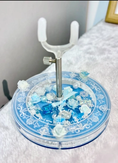 ドール用スタンド 股支え ブルー 1/6 1/8 1/12 ob11 阿巳ボディサイズ人形用 BJD