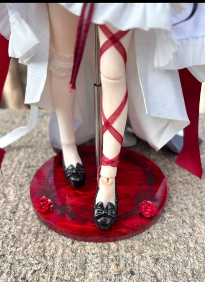 ドール用スタンド レッド 1/8 1/12 ob11 阿巳ボディサイズ人形用 BJD