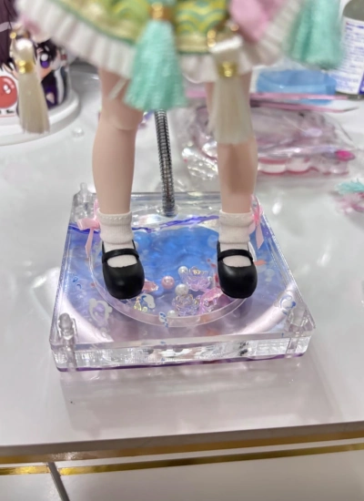 ドール用スタンド 股支え ブルー 1/6 1/8 1/12 ob11 阿巳ボディサイズ人形用 BJD