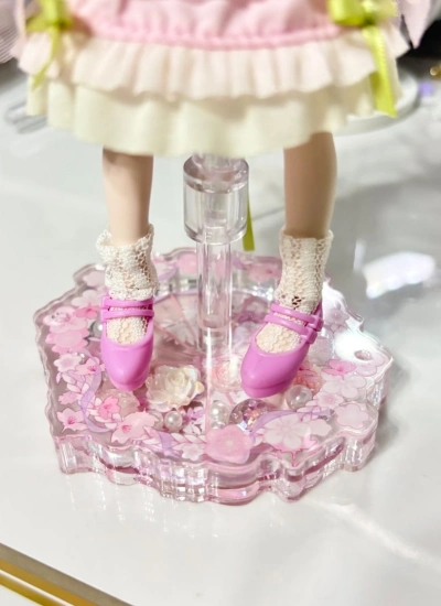 ドール用スタンド 股支え ピンク 1/6 1/8 1/12 ob11 阿巳ボディサイズ人形用 BJD