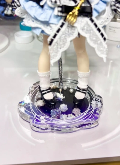 ドール用スタンド 股支え パープル 1/6 1/8 1/12 ob11 阿巳ボディサイズ人形用 BJD