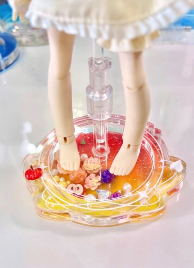 ドール用スタンド 股支え オレンジ 1/6 1/8 1/12 ob11 阿巳ボディサイズ人形用 BJD