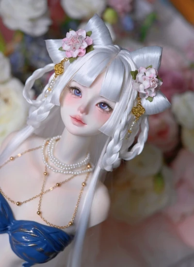 ドール用ウィッグ スタイルウィッグ ホワイト ブラック  ワインレッド ゴールド シルバー  ブルー SD/小顔SD/MSDサイズ 【璇璣2.0】