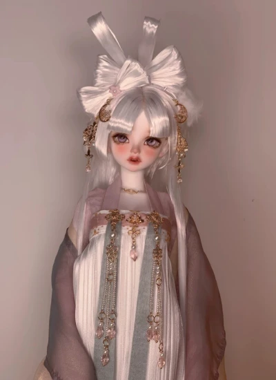 ドール用ウィッグ スタイルウィッグ ホワイト ブラック  ゴールド  ワインレッド  ライトブルー スモークブル シルバー SD/MSD/YOSDサイズ【小玉兎】