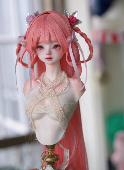 ドール用ウィッグ スタイルウィッグ ホワイト ブラック  ピンク レッド ブルー SD/MSD/YOSDサイズ 【茵茵】