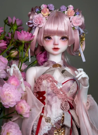 ドール用ウィッグ スタイルウィッグ ホワイト ブラック  ゴールド スモークブルー ピンク グリーン パープル SD/MSDサイズ