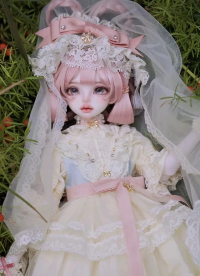 ドール用ウィッグ スタイルウィッグ ホワイト ブラック  ワインレッド ピンク  ブルー SD/MSDサイズ 【団団】