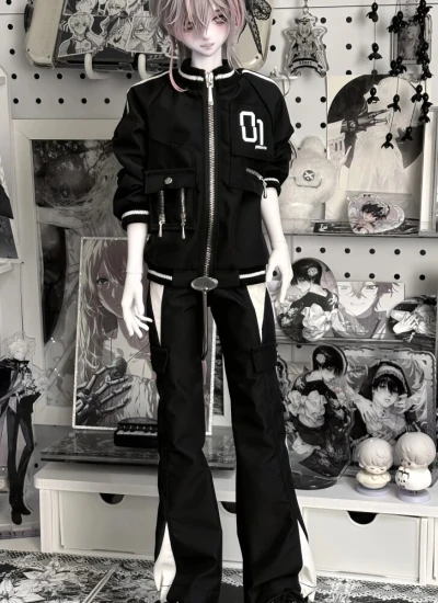 Fantasy Lab BJD [Black & White Reconstructed] Shorts Pants Set for 1/6 1/4 Size Ball-jointed Doll