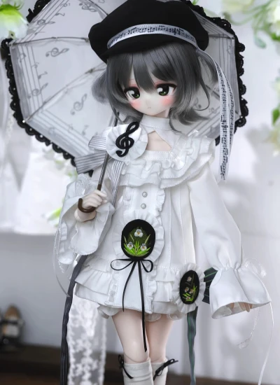 ドール用服 洋服セットホワイト  女の子用 MSDサイズ人形用 BJD用【終止式】