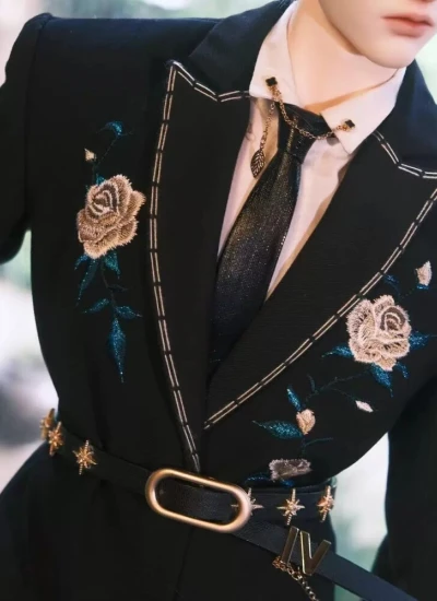 ドール用服 スーツセット  レッド/ブラック 男の子用 ID75/通常MSD/大MSD/マッスルMSDサイズ人形用 BJD用