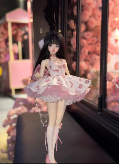 ドール用服 ドレス ピンク 女の子用 MSDサイズ人形用 BJD用