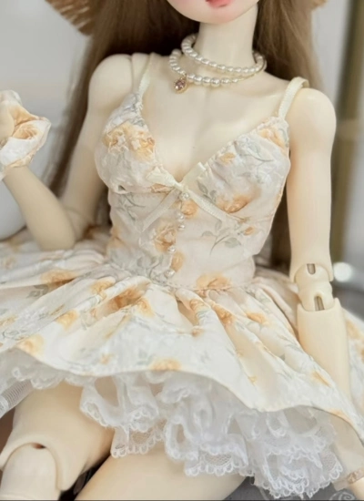 ドール用服 ドレス イエロー 女の子用 MSDサイズ人形用 BJD用