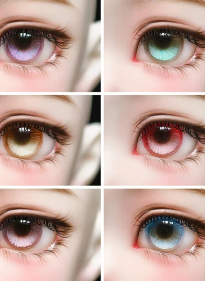 即納在庫 ドール用アイ 石膏アイ グリーン/パープル/ブラウン/ブルー 14mm/16mm BJD YZ兽语秘宇