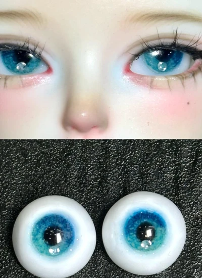 ドール用アイ 樹脂 レジン ブルー 【重工ダイヤ01】 12mm/14mm/16mm BJD