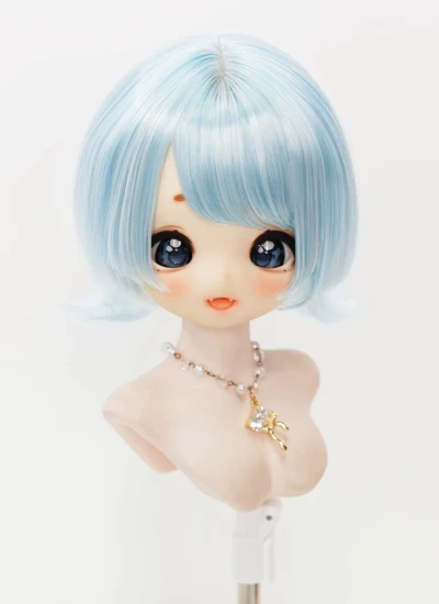 ドール用ウィッグ ショートヘアー【N316】二次元 スタイリングあり 柔らかい糸 ブラウン/ライトピンク/ゴールド/シルバーグレー/ブルー/ブラック/ホワイト SDサイズ人形用 BJDDOLL