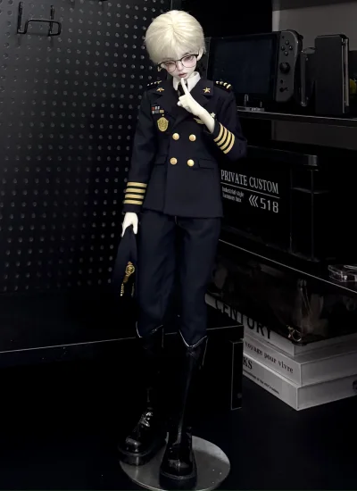 ドール用服 スーツセット ブラック 男の子用 1/4サイズ 虎鲸体/山竹体/UF囝囝体/vings47/charmdoll3修狗体 球体関節人形用 BJD用