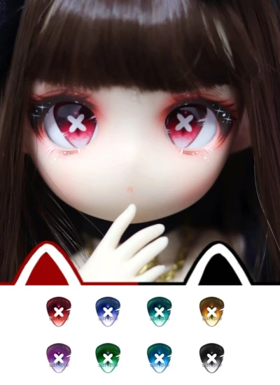 ドール用アイ マンガアイ【禁区】アクリルアイ 10mm/12mm/14mm/16mm/18mmサイズ人形用 BJD/MDD/DD/tinyfox/ob11/gsc用